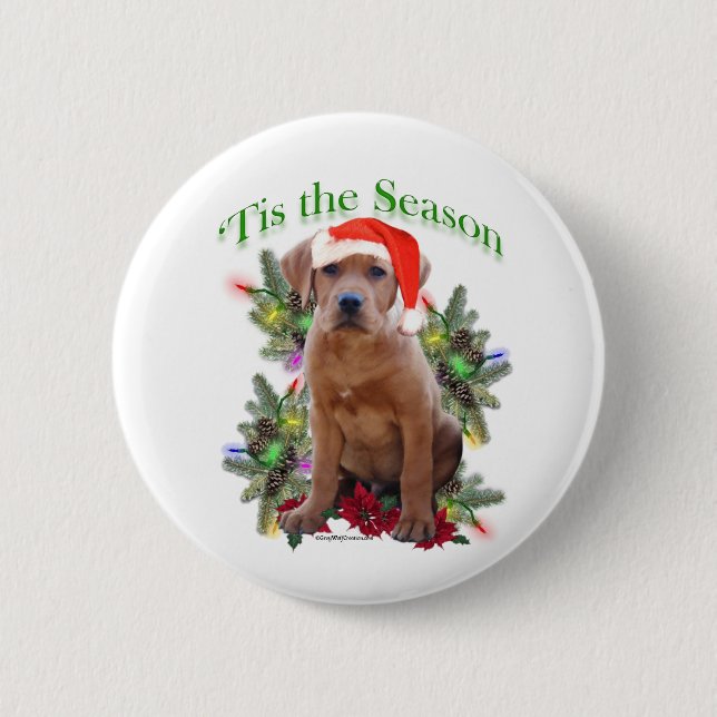 Labrador Retriever Puppy 'Tis the ... - Button (Front)