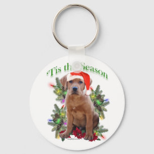 Labrador Retriever Puppy 'Tis the Season Keychain