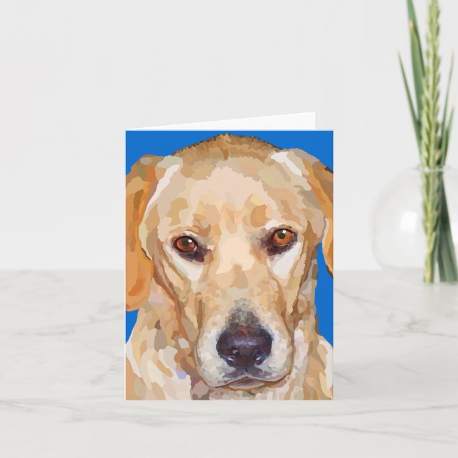 Labrador Retriever "Reggie" Painted Greeting Card (Front)