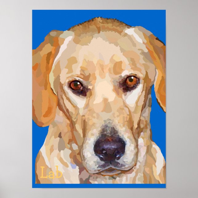 Labrador Retriever "Reggie" Poster (Front)