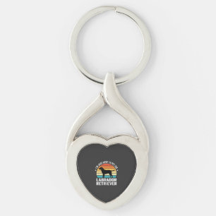 Labrador Retriever Retro Dog Petting Key Ring