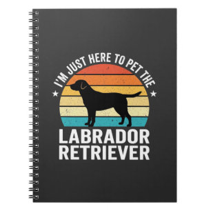 Labrador Retriever Retro Dog Petting Notebook