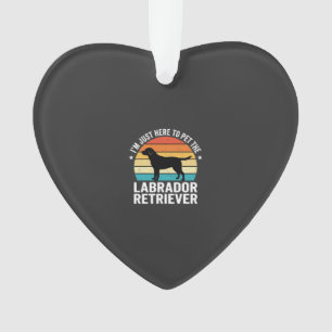Labrador Retriever Retro Dog Petting Ornament