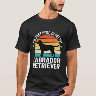 Labrador Retriever Retro Dog Petting T-Shirt