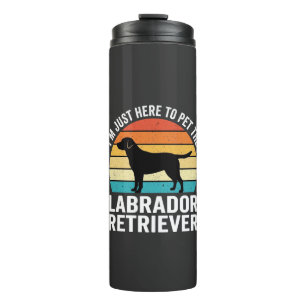 Labrador Retriever Retro Dog Petting Thermal Tumbler