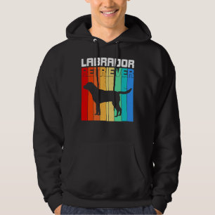 Labrador Retriever Retro Vintage Style Stripes Swe Hoodie