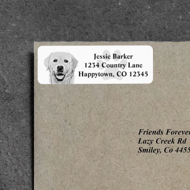 Labrador Retriever Return Address Label (Creator Uploaded)