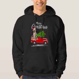 Labrador Retriever Ride Red Truck Christmas Pajama Hoodie
