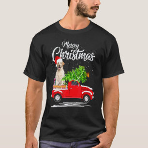 Labrador Retriever Ride Red Truck Christmas Pajama T-Shirt