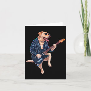 Labrador Retriever Rock Star Guitarist Electric Gu Card