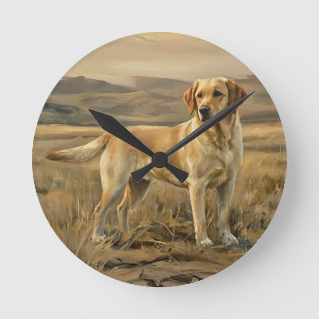 Labrador Retriever Round Clock (Front)