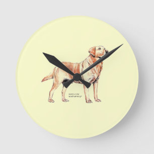 Labrador Retriever Round Clock