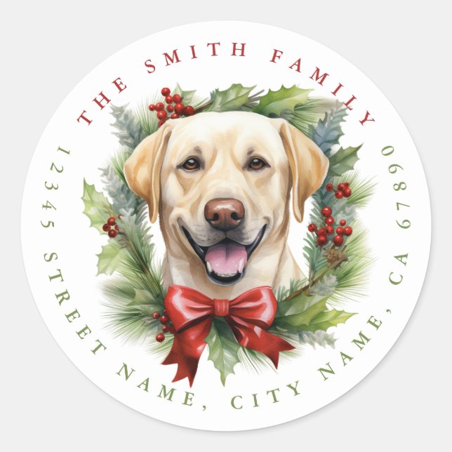 Labrador Retriever Round Stickers (Front)
