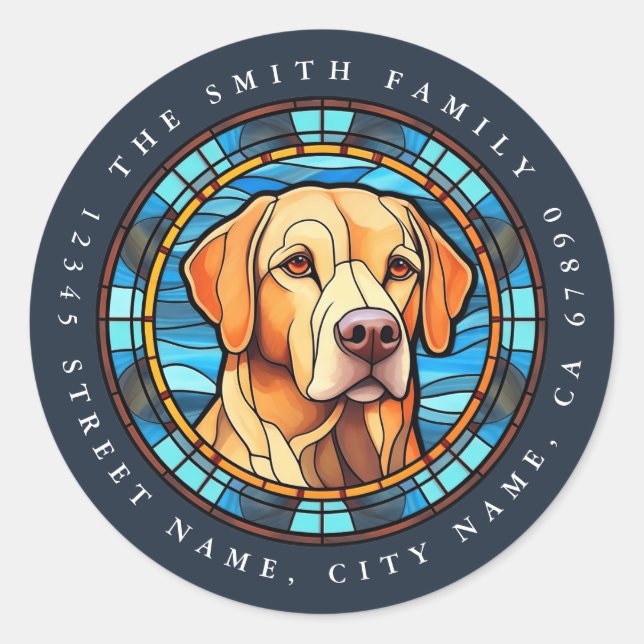 Labrador Retriever Round Stickers (Front)