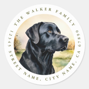 Labrador Retriever Round Stickers