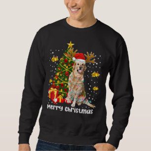 Labrador Retriever Santa Christmas Tree Lights Xma Sweatshirt