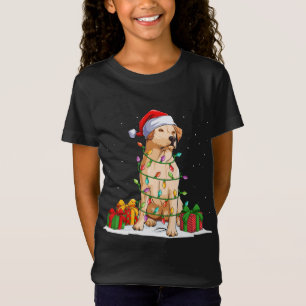 Labrador Retriever Santa Christmas Tree Lights Xma T-Shirt