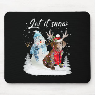 Labrador Retriever Santa Dog Christmas Snowman Xma Mouse Mat
