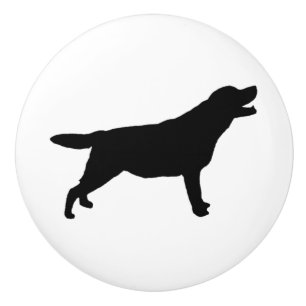 Labrador Retriever Silhouette Love Dogs Ceramic Knob