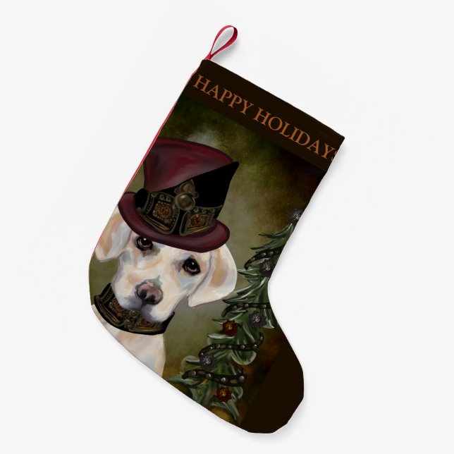 LABRADOR RETRIEVER            SMALL CHRISTMAS STOCKING (Front (Hanging))