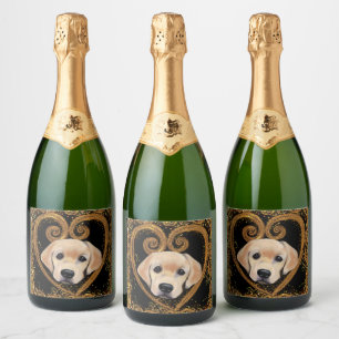Labrador Retriever  Sparkling Wine Label