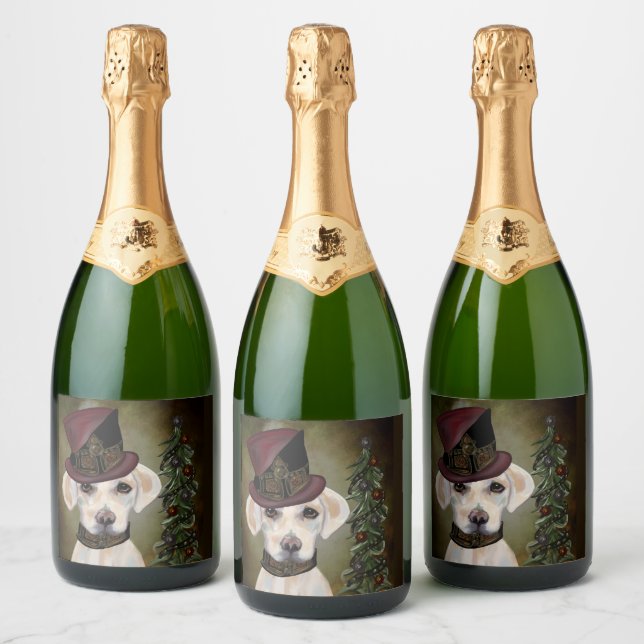 LABRADOR RETRIEVER            SPARKLING WINE LABEL (Bottles)
