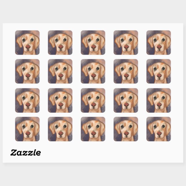 Labrador Retriever    Square Sticker (Sheet)