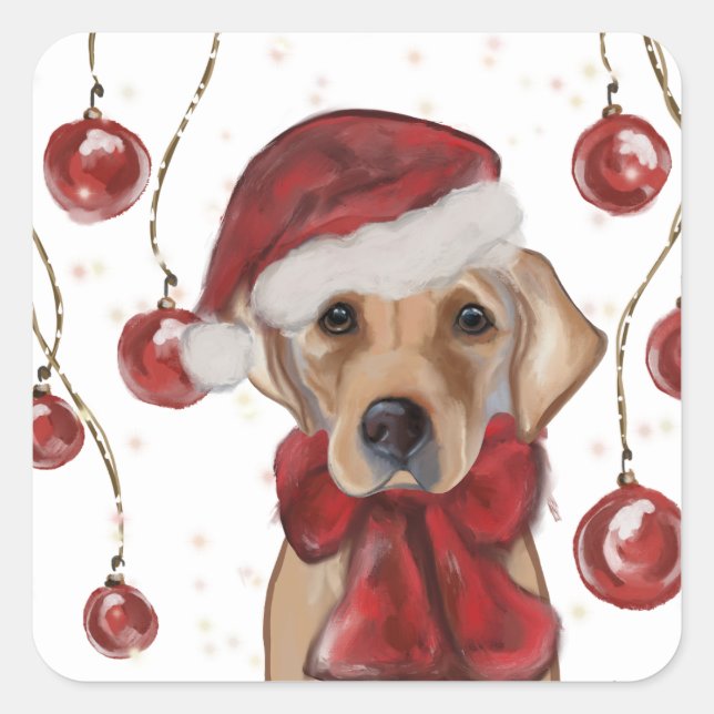 LABRADOR RETRIEVER  SQUARE STICKER (Front)