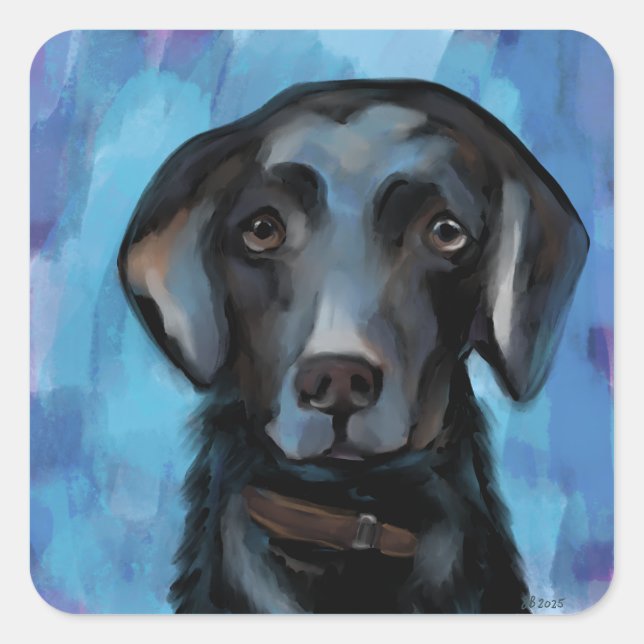 Labrador Retriever  Square Sticker (Front)