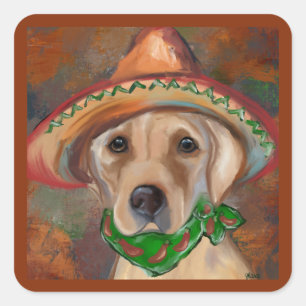 LABRADOR RETRIEVER SQUARE STICKER