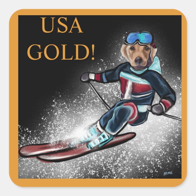 LABRADOR RETRIEVER  SQUARE STICKER (Front)