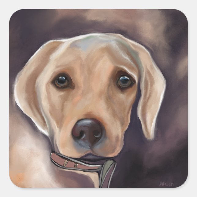 Labrador Retriever  Square Sticker (Front)