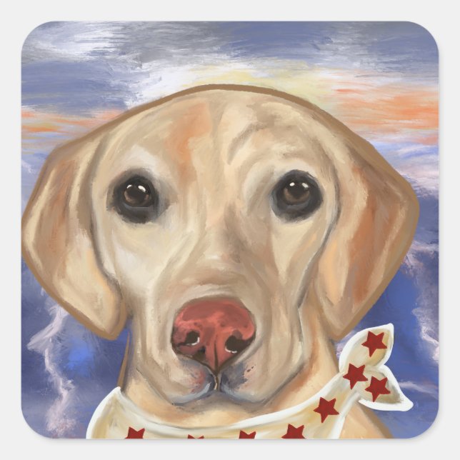 Labrador Retriever    Square Sticker (Front)
