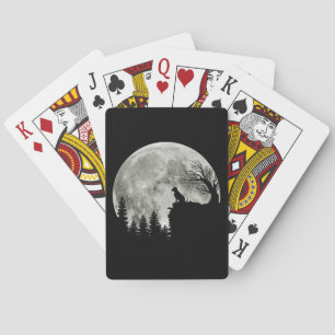 Labrador Retriever Stand On Mountain Halloween Playing Cards