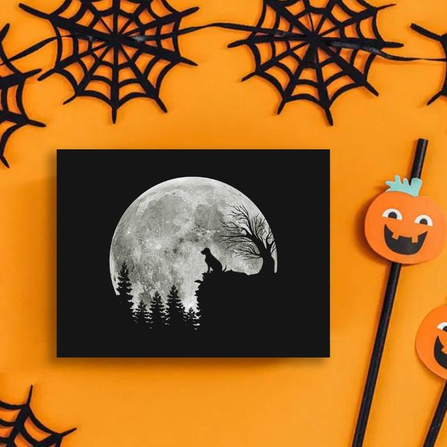 Labrador Retriever Stand On Mountain Halloween Postcard (Creator Uploaded)