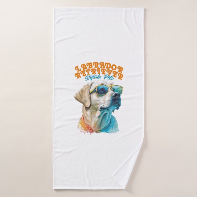 Labrador Retriever Stylish Pets Bath Towel (Bath Towel)