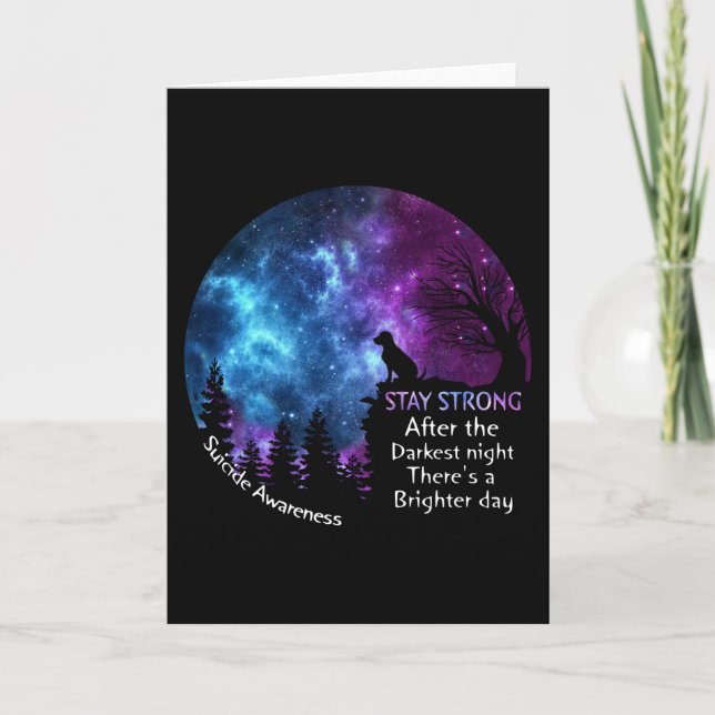 Labrador Retriever Suicide Awareness Pet Lovers Fa Card (Front)