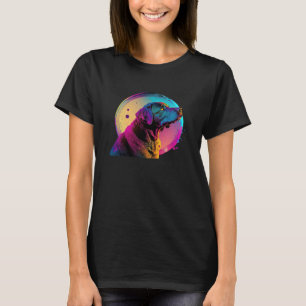 Labrador Retriever Synthwave 80s Retrowave Aesthet T-Shirt