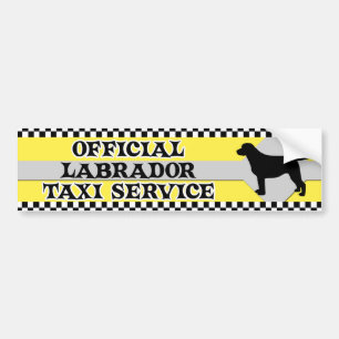 Labrador Retriever Taxi Service Bumper Sticker