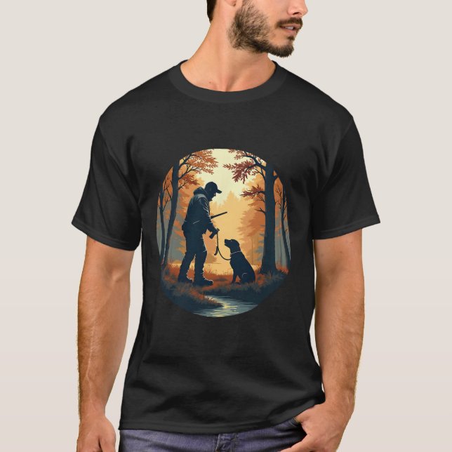 Labrador Retriever Tee Turkey Duck Hunting Forest  (Front)