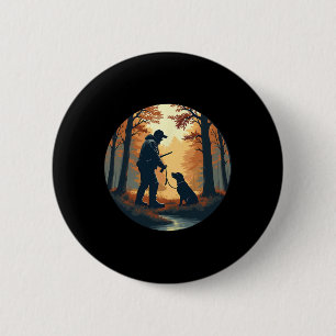 Labrador Retriever Tee Turkey Duck Hunting Forest 6 Cm Round Badge