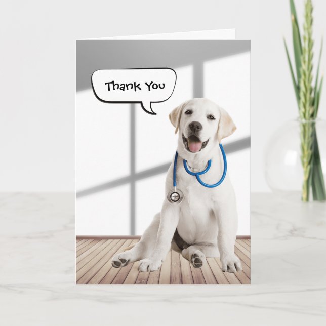 Labrador Retriever Thank You for Veterinarian   Card (Front)