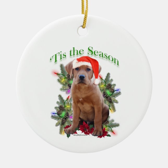 Labrador Retriever ‘Tis Ceramic Tree Decoration (Front)