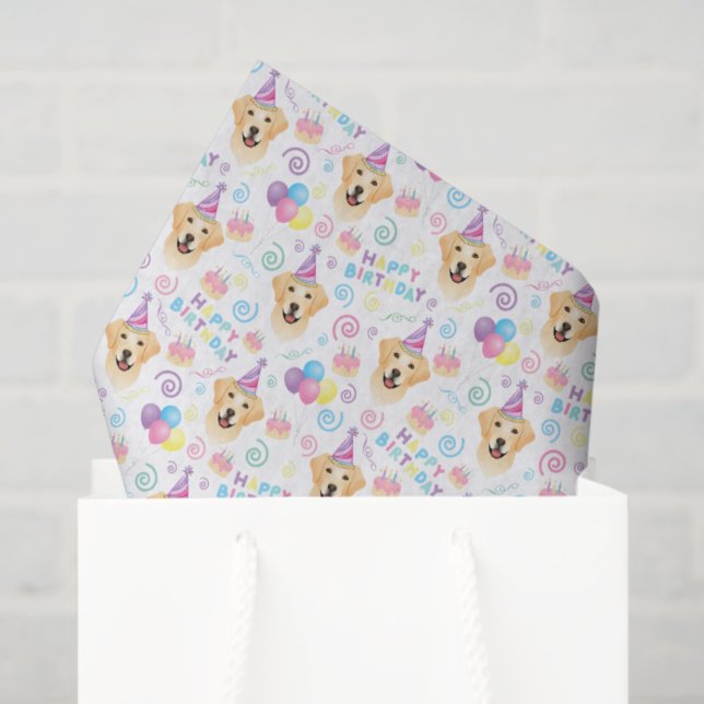 Labrador Retriever Tissue Paper in White (Gift Bag)