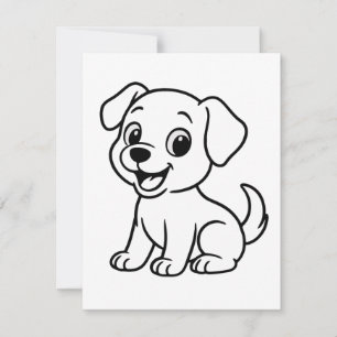 Labrador Retriever To Color Card