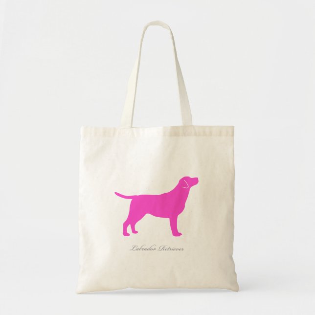 Labrador Retriever Tote Bag (pink version 1) (Front)
