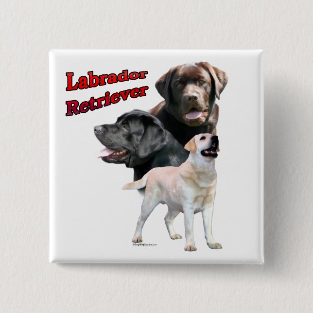 Labrador Retriever Trio 2 - Button (Front)