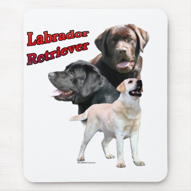 Labrador Retriever Trio 2 Mouse Mat (Front)