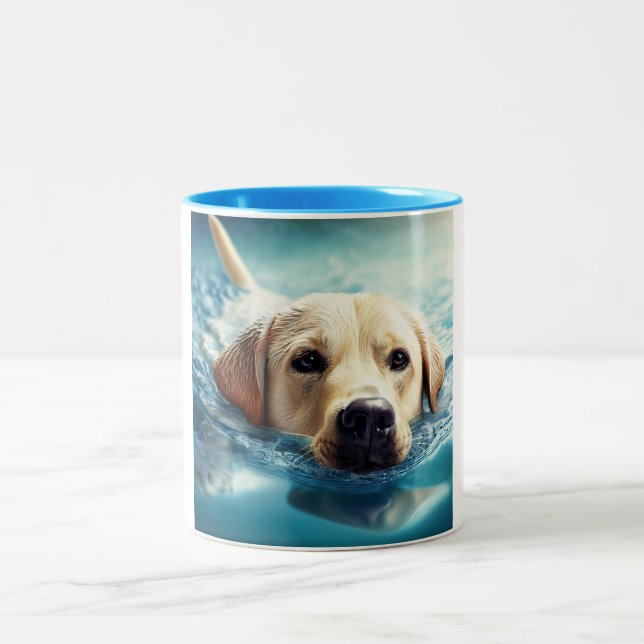 Labrador Retriever  Two-Tone Coffee Mug (Center)