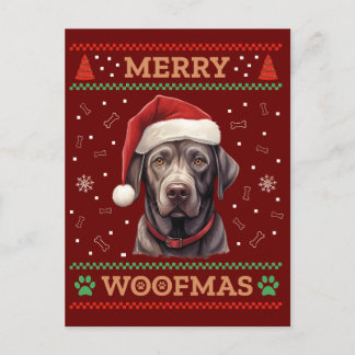 Labrador Retriever Ugly Christmas Postcard